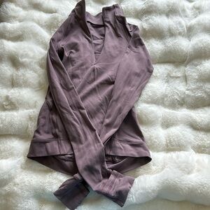 Lululemon half zip, size 2, light purple